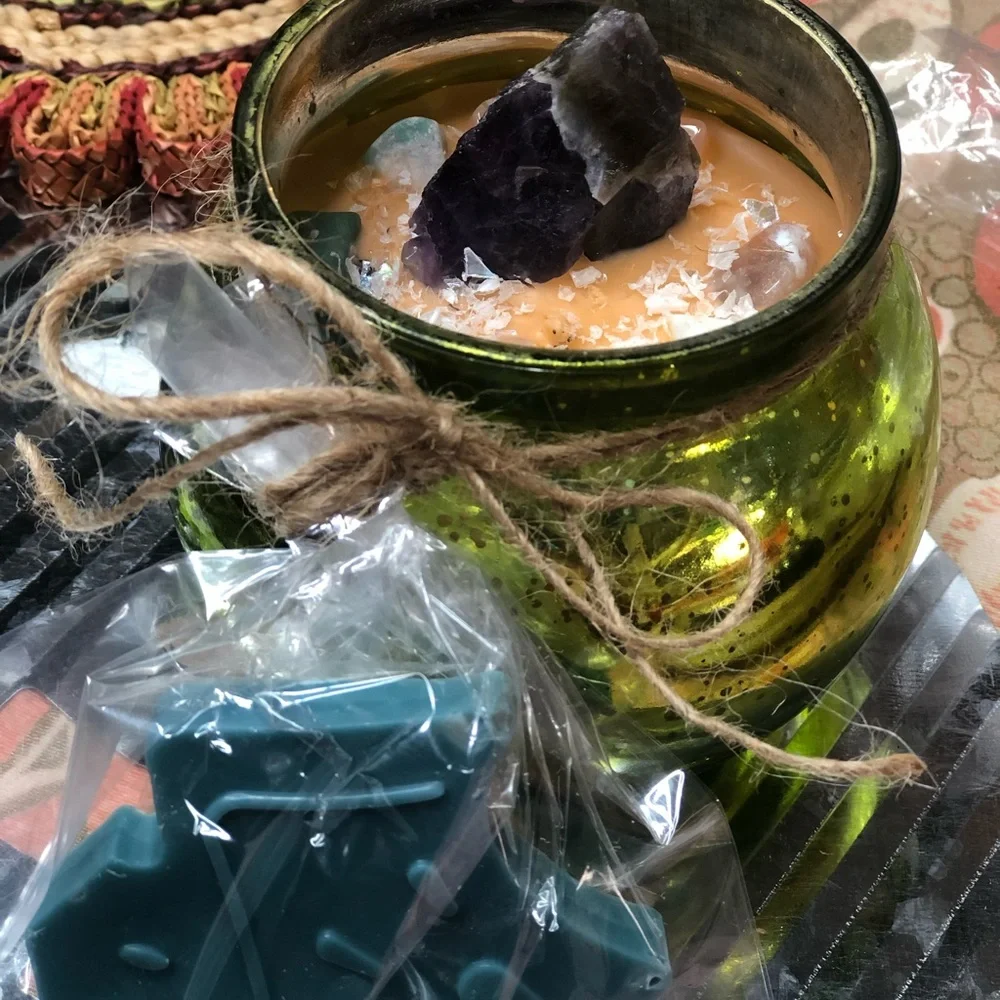 🏚🕯🕯LIMITED🕯🕯REIKI triple layered wax melt Handpoured Hallows Heals Candles - Picture 3 of 3